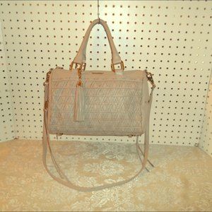 REBECCA MINKOFF  LEATHER FLAME LATTICE HANDBAG